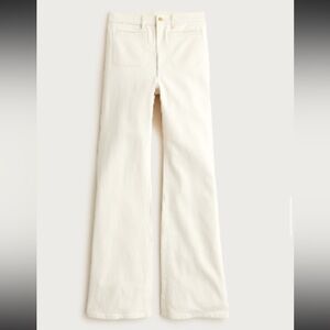 J.CREW petite high rise flares ecru